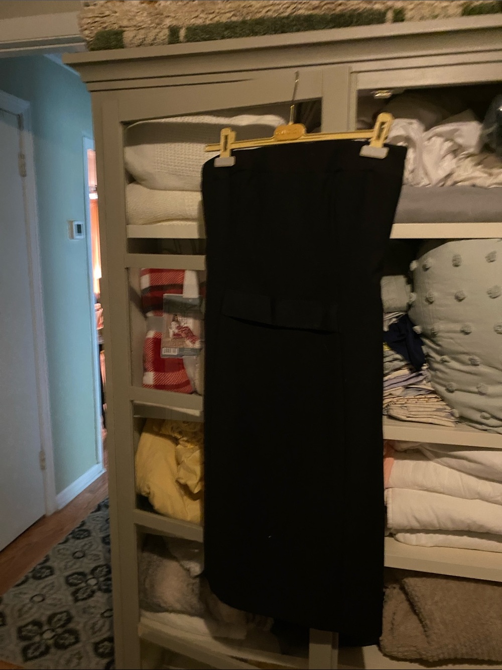 Gucci Black Strapless Midi Dress with Waist Detail